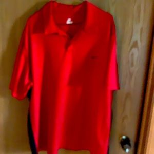 Nike red polo